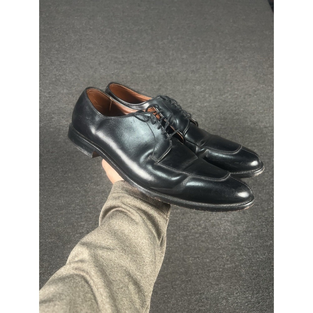 Allen Edmonds Shoes Men's 11.5 B Black Split Toe Delray Derby Lace Up Dress